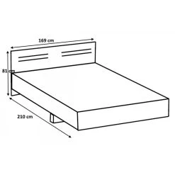Pegane Lit Adulte Double 160 X 200 + 2 Chevets Coloris Effet Bois - Longueur ... -Talamo Magasin lit adulte double 160 x 200 2 chevets coloris effet bois longueur 169 x profondeur 210 x hauteur 81 cm 11494288 30057974 1140x1140