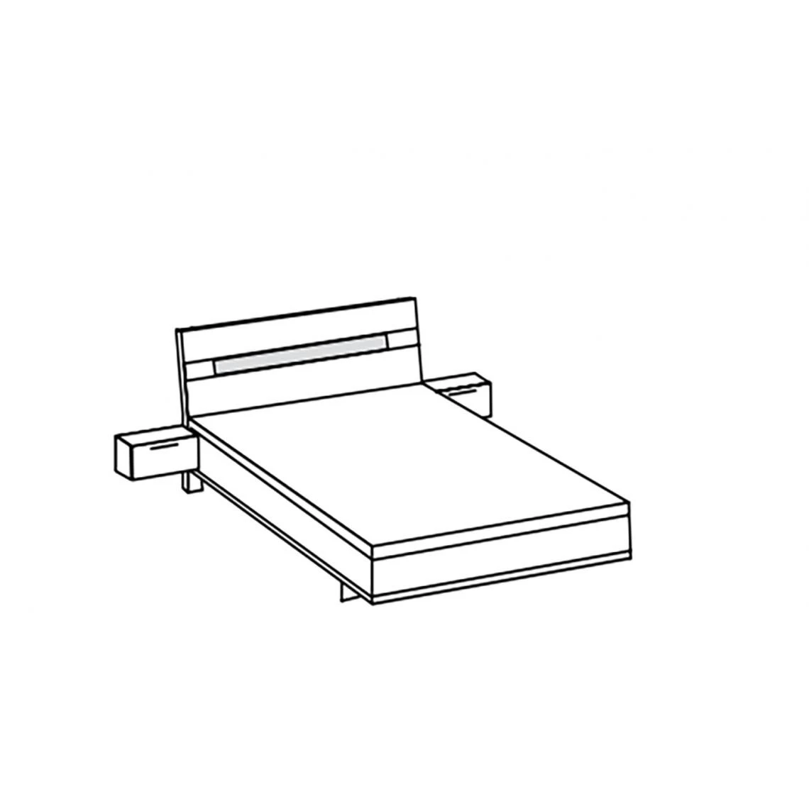 Pegane Lit Adulte Double 160x200 Cm Queen Size + 2 Chevets Coloris blanc/imi... 4 Pegane Lit Adulte Double 160x200 Cm Queen Size + 2 Chevets Coloris blanc/imi... – Image 2