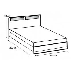 Pegane Lit Adulte Double 180x200 Cm King Size + 2 Chevets Coloris Imitation C... 10 Pegane Lit Adulte Double 180x200 Cm King Size + 2 Chevets Coloris Imitation C... -Talamo Magasin lit adulte double 180x200 cm king size 2 chevets coloris imitation chene graphite hauteur 92 x longueur 189 x profondeur 210 cm 11604012 30481676 1140x1140