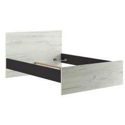 Pegane Lit Adulte En Mélamine Coloris Blanc / Noir - Longueur 196 X Largeur ... 7 Pegane Lit Adulte En Mélamine Coloris Blanc / Noir - Longueur 196 X Largeur ... -Talamo Magasin lit adulte en melamine coloris blanc noir longueur 196 x largeur 146 x hauteur 95 cm 13142694 35725354 1140x1140