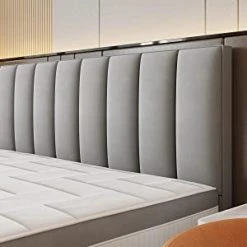 TRADA Lit Adulte Rembourré Bond Avec Rangement Et Matelas Ressorts Ensaché... -Talamo Magasin lit adulte rembourre bond avec rangement et matelas ressorts ensaches 160x200 en gris clair 14092396 39200358 1140x1140