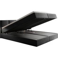 TRADA Lit Adulte Rembourré ROYAL Avec Rangement Et Matelas Ressorts Intégr... -Talamo Magasin lit adulte rembourre royal avec rangement et matelas ressorts integre dans le cadre du lit en 180200 gris fonce 14092424 39200494 1140x1140