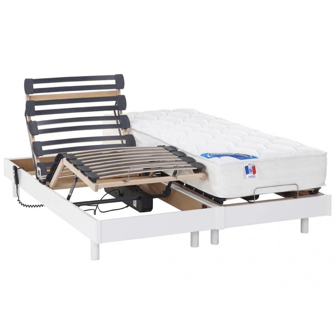 Vente-unique Lit électrique Relaxation Matelas Ressorts Ensachés Et Mémoire Form... 4 Vente-unique Lit électrique Relaxation Matelas Ressorts Ensachés Et Mémoire Form... – Image 2
