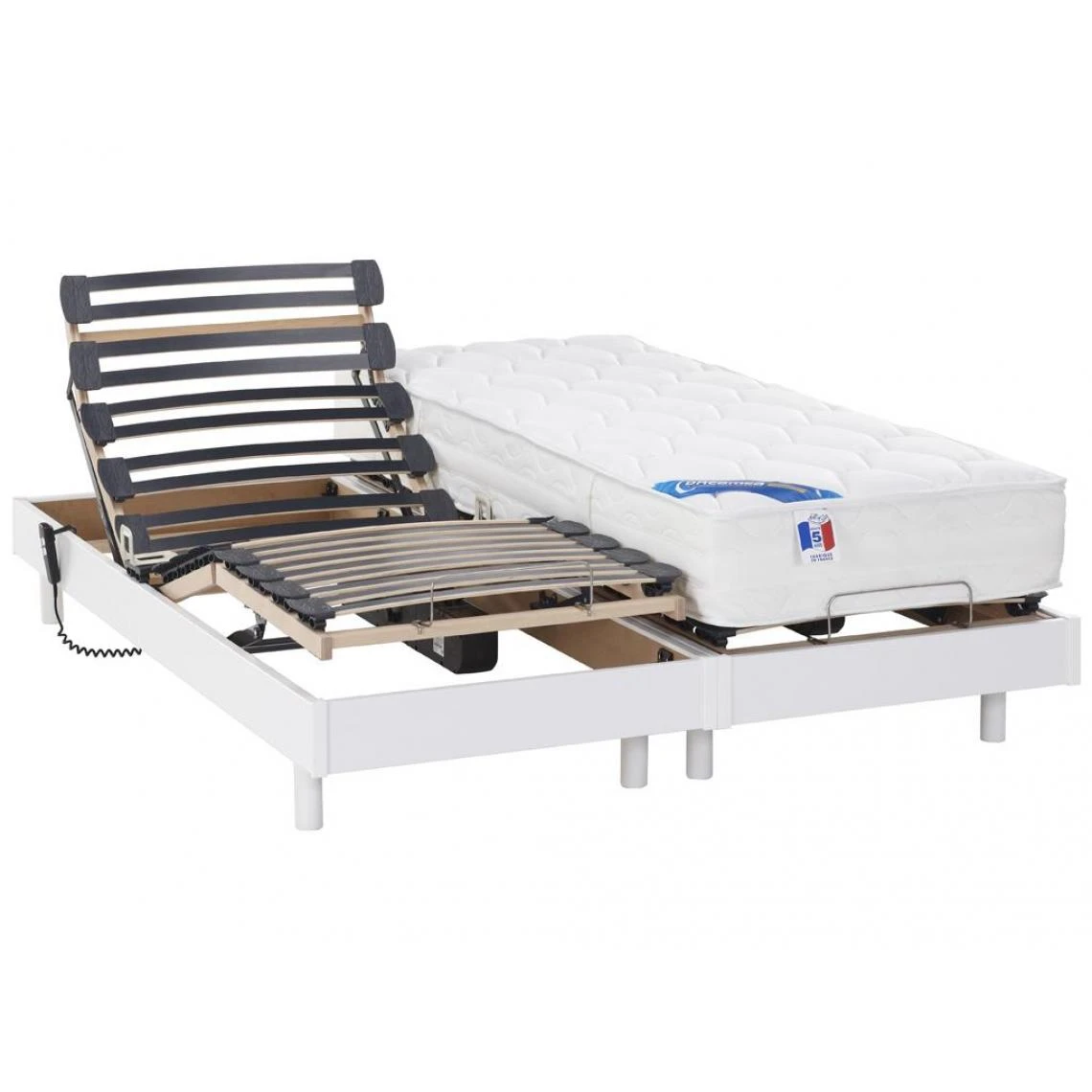 Vente-unique Lit électrique Relaxation Matelas Ressorts Ensachés Et Mémoire Form... 5 Vente-unique Lit électrique Relaxation Matelas Ressorts Ensachés Et Mémoire Form... – Image 3