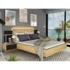 Vente-unique Lit Avec Chevets 140 X 190 Cm - 2 Tiroirs - Avec LEDs - Coloris : Natu... -Talamo Magasin lit avec chevets 140 x 190 cm 2 tiroirs avec leds coloris naturel et noir sulof 13874550 38440122 1140x1140