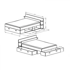 BUT Lit Avec Rangements 140x190 Cm TONIGHT Blanc -Talamo Magasin lit avec rangements 140x190 cm tonight blanc 9163663 23922545 1140x1140