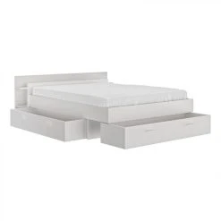 BUT Lit Avec Rangements 140x190 Cm TONIGHT Blanc -Talamo Magasin lit avec rangements 140x190 cm tonight blanc 9163663 23922547 1140x1140