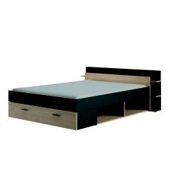 BUT Lit Avec Rangements 160x200 Cm TONIGHT Imitation Chêne Et Noir 10 BUT Lit Avec Rangements 160x200 Cm TONIGHT Imitation Chêne Et Noir -Talamo Magasin lit avec rangements 160x200 cm tonight style industriel imitation chene et noir 9163673 23922591 1140x1140