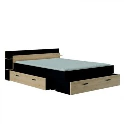 BUT Lit Avec Rangements 160x200 Cm TONIGHT Imitation Chêne Et Noir 11 BUT Lit Avec Rangements 160x200 Cm TONIGHT Imitation Chêne Et Noir -Talamo Magasin lit avec rangements 160x200 cm tonight style industriel imitation chene et noir 9163673 23922593 1140x1140