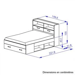 BUT Lit 140x190 Cm SABIA à Multiples Rangements Blanc -Talamo Magasin lit avec tiroirs 140x190 cm sabia blanc et sa tete de lit tres pratique 9163647 23922479 1140x1140
