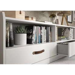 BUT Lit 140x190 Cm SABIA à Multiples Rangements Blanc -Talamo Magasin lit avec tiroirs 140x190 cm sabia blanc et sa tete de lit tres pratique 9163647 23922481 1140x1140