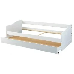 Pegane Lit Banquette Gigogne En Pin Massif Blanc - Longueur 208 X Profondeur ... -Talamo Magasin lit banquette gigogne en pin massif blanc longueur 208 x profondeur 97 x hauteur 62 cm 11746508 30983624 1140x1140