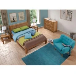 Vente-unique Lit 140 X 190 Cm - Chêne Huilé - BROCELIANDE II -Talamo Magasin lit broceliande ii 140x190cm chene huile 7527614 18959682 1200x1200