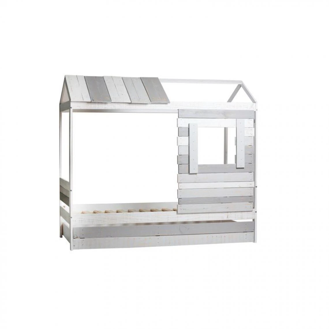 BUT Lit Cabane 90x190 Cm SIA 2 Gris Et Blanc 3 BUT Lit Cabane 90x190 Cm SIA 2 Gris Et Blanc