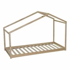 BUT Lit Cabane LILO 90x190 Cm En Bois Naturel