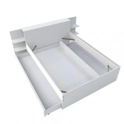 Le Quai Des Affaires Lit CITY 140x190 + Tête De Lit Chevet + 1 Maxi Tiroir / Blanc -Talamo Magasin lit city 140x190 tete de lit chevet 1 maxi tiroir blanc 9352265 24442873 1140x1140