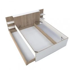 Le Quai Des Affaires Lit CITY 140x190 + Tête De Lit Chevet + 1 Maxi Tiroir / Blanc & Chê... 9 Le Quai Des Affaires Lit CITY 140x190 + Tête De Lit Chevet + 1 Maxi Tiroir / Blanc & Chê... -Talamo Magasin lit city 140x190 tete de lit chevet 1 maxi tiroir blanc et chene blanchi 10950292 28599542 1140x1140