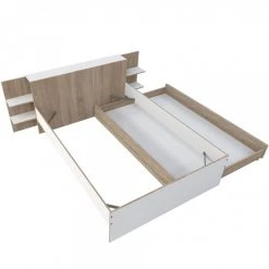 Le Quai Des Affaires Lit CITY 140x190 + Tête De Lit Chevet + 1 Maxi Tiroir / Blanc & Chê... 11 Le Quai Des Affaires Lit CITY 140x190 + Tête De Lit Chevet + 1 Maxi Tiroir / Blanc & Chê... -Talamo Magasin lit city 140x190 tete de lit chevet 1 maxi tiroir blanc et chene blanchi 10950292 28599546 1140x1140