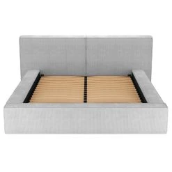 Vente-unique Lit Coffre 180 X 200 Cm - Velours Côtelé - Gris Clair - TIMANO -Talamo Magasin lit coffre 180 x 200 cm velours cotele gris clair timano 13815038 38259430 1140x1140