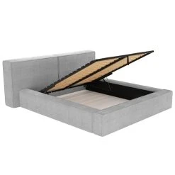 Vente-unique Lit Coffre 180 X 200 Cm - Velours Côtelé - Gris Clair - TIMANO -Talamo Magasin lit coffre 180 x 200 cm velours cotele gris clair timano 13815038 38259434 1140x1140