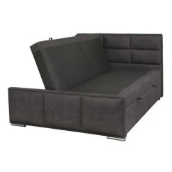 Tousmesmeubles Lit Coffre 180x200 Tissu Noir - KINCS -Talamo Magasin lit coffre 180x200 tissu noir kincs 12670020 34056168 1140x1140