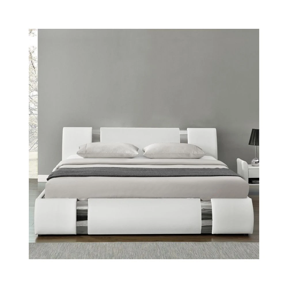 Meubler Design Lit Coffre Sommier Relevable Nova - Blanc - 180x200 7 Meubler Design Lit Coffre Sommier Relevable Nova - Blanc - 180x200 – Image 5
