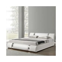 Meubler Design Lit Coffre Sommier Relevable Nova - Blanc - 160x200 -Talamo Magasin lit coffre sommier relevable nova 6