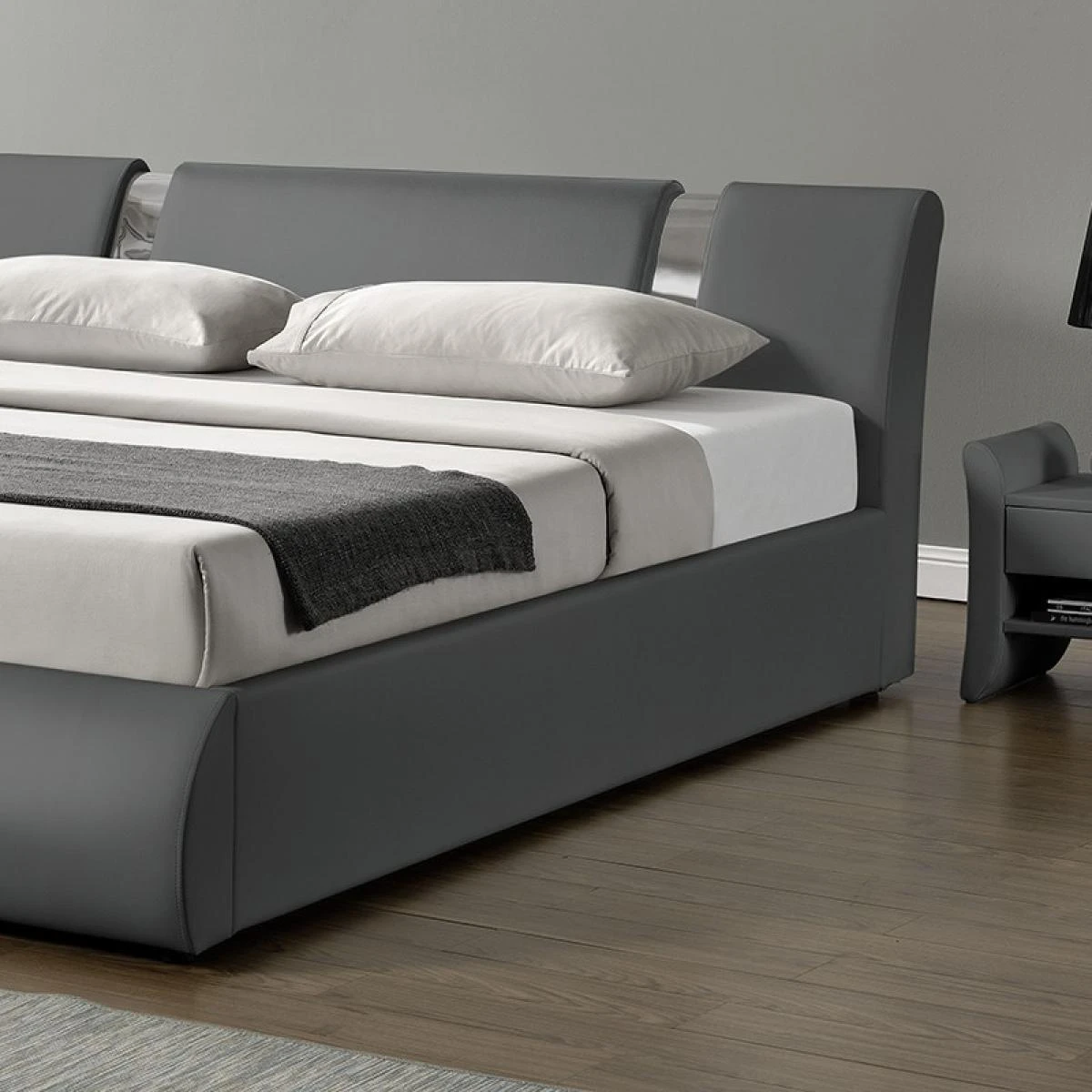 Meubler Design Lit Coffre Sommier Relevable Nova - Gris - 140x190 7 Meubler Design Lit Coffre Sommier Relevable Nova - Gris - 140x190 – Image 5