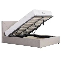 Meubler Design Lit Coffre Velours Damard - Velours Taupe - 160x200 -Talamo Magasin lit coffre velours damard velours taupe 160x200 11657286 30682840 840 1140x1140