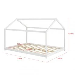 En.casa Lit D'Enfant Forme Maison Cerro Avec Matelas Mousse à Froid 120 X 200... -Talamo Magasin lit denfant forme maison cerro avec matelas mousse a froid 120 x 200 cm blanc encasa 11399124 29787010 1140x1140