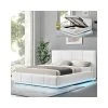 Meubler Design Lit Design Alexi Avec Sommier Et Coffre De Rangement - Blanc - 180x200