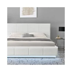 Meubler Design Lit Design Alexi Avec Sommier Et Coffre De Rangement - Blanc - 180x200 -Talamo Magasin lit design alexi avec sommier et coffre de rangement 2