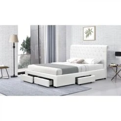 Meubler Design Lit Design Avec Rangement Tiroirs Hyde - Pu Blanc - 180x200 -Talamo Magasin lit design avec rangement tiroirs hyde pu blanc 180x200 11160676 29205214 1140x1140