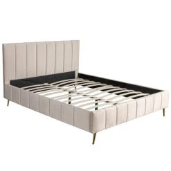 Meubler Design Lit Design Sommier Velours Pied Or Auster - Velours Beige - 140x190 -Talamo Magasin lit design sommier velours pied or auster velours beige 140x190 12261744 32627054 1140x1140 1