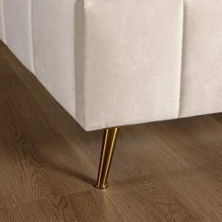 Meubler Design Lit Design Sommier Velours Pied Or Auster - Velours Beige - 140x190 -Talamo Magasin lit design sommier velours pied or auster velours beige 140x190 12261744 32627060 1140x1140