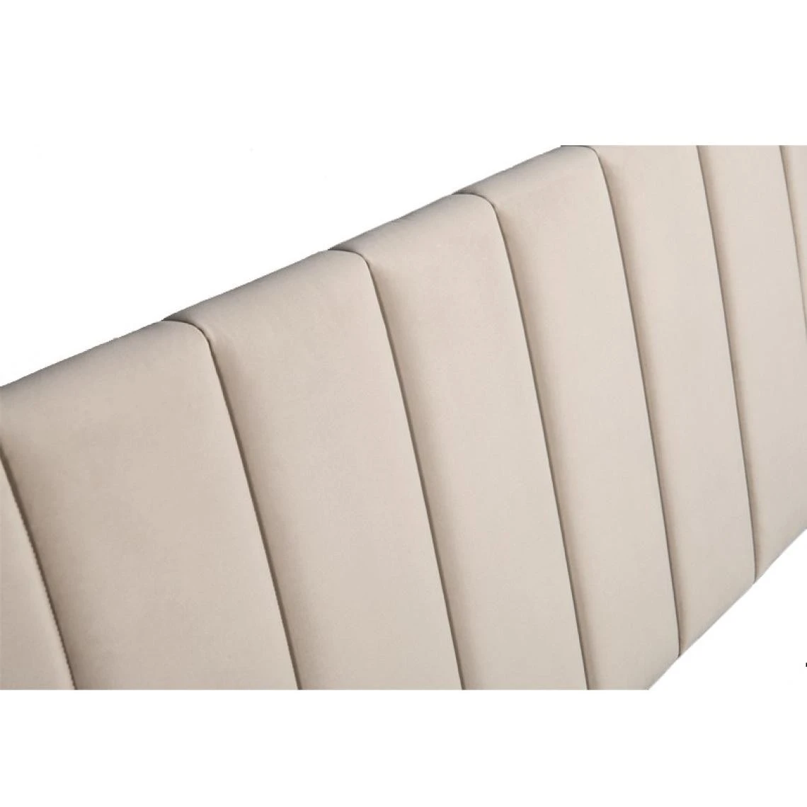 Meubler Design Lit Design Sommier Velours Pied Or Auster - Velours Beige - 180x200 6 Meubler Design Lit Design Sommier Velours Pied Or Auster - Velours Beige - 180x200 – Image 4