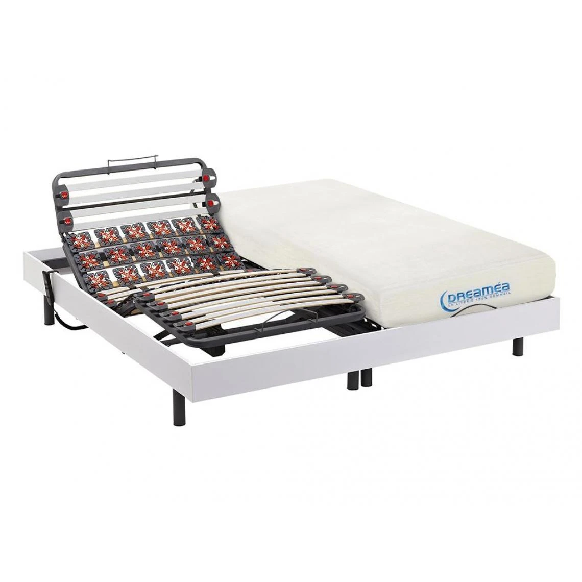 Vente-unique Lit électrique Relaxation Lattes Et Plots Matelas Mémoire Forme DION... 3 Vente-unique Lit électrique Relaxation Lattes Et Plots Matelas Mémoire Forme DION...
