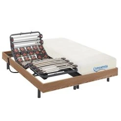 Vente-unique Lit électrique Relaxation Lattes Et Plots Matelas Mémoire Forme DION...