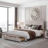 Marque Generique Lit Double 140 X 200 Cm Lit D'ameublement Velours - Beige -Talamo Magasin lit double 140 x 200 cm lit dameublement velours beige 13463162 36843628 1140x1140