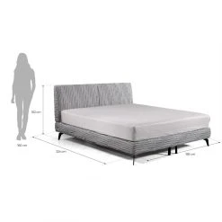 Parumm Lit Double 180x200 Cm Breda Pärumm Avec Tête De Lit Lignes ZigZag No... -Talamo Magasin lit double 180x200 cm breda parumm avec tete de lit lignes zigzag noir et blanc pieds en metal 11554840 30304552 1140x1140