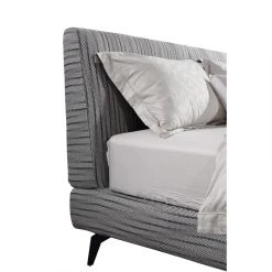 Parumm Lit Double 180x200 Cm Breda Pärumm Avec Tête De Lit Lignes ZigZag No... -Talamo Magasin lit double 180x200 cm breda parumm avec tete de lit lignes zigzag noir et blanc pieds en metal 11554840 30304554 1140x1140