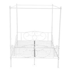 En.casa Lit Double à Baldaquin Finström En Métal 140 X 200 Cm Blanc Mat [en... -Talamo Magasin lit double a baldaquin finstrom en metal 140 x 200 cm blanc mat encasa 11498462 30072410 1140x1140