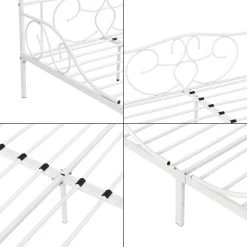 En.casa Lit Double à Baldaquin Finström En Métal 140 X 200 Cm Blanc Mat [en... -Talamo Magasin lit double a baldaquin finstrom en metal 140 x 200 cm blanc mat encasa 11498462 30072412 1140x1140