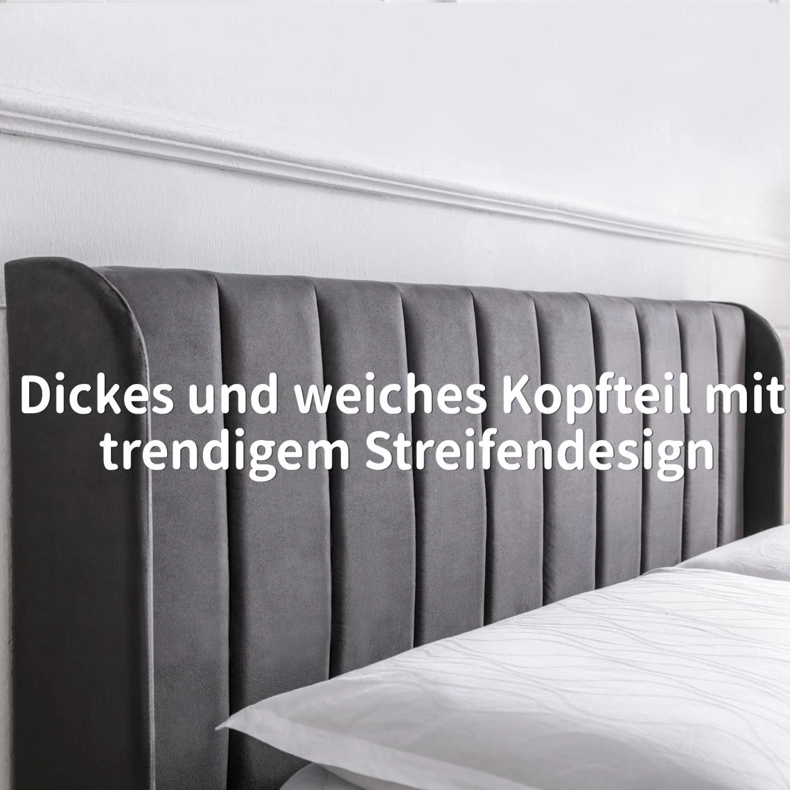 Marque Generique Lit Double Avec Tête De Lit Et 2 Tiroirs Pour Adulte Enfants 140x200 ... 5 Marque Generique Lit Double Avec Tête De Lit Et 2 Tiroirs Pour Adulte Enfants 140x200 ... – Image 3