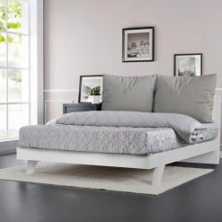 Llb Lit Double Design Moderne 160x190cm Lattes Coussins Rust, Couleur: Bla... -Talamo Magasin lit double design moderne 160x190cm lattes coussins rust couleur blanc 11989270 31778008 1140x1140