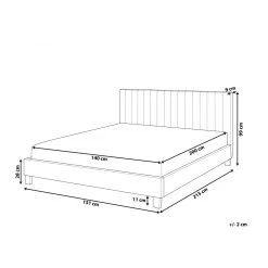 Beliani Lit Double En Tissu Gris Clair 140 X 200 Cm POITIERS -Talamo Magasin lit double en tissu gris clair 140 x 200 cm poitiers 10731980 27945846 1140x1140