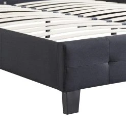 IDIMEX Lit Double Futon CORSE, 160 X 200 Cm, Avec Sommier, Revêtement En Tis... -Talamo Magasin lit double futon corse 160 x 200 cm avec sommier revetement en tissu noir 8194215 20887883 1140x1140