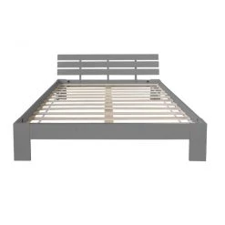 HomeStyle4U Lit Double Lit En Bois Futon Lit 140x200 Lit Pin Gris Cadre De Lit En ... -Talamo Magasin lit double lit en bois futon lit 140x200 lit pin gris cadre de lit en bois massif 12505242 33414758 1140x1140