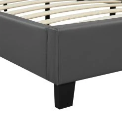 IDIMEX Lit Double ROXY, 160 X 200 Cm, Avec Sommier, Revêtement En Synthétiq... -Talamo Magasin lit double roxy 160 x 200 cm avec sommier revetement en synthetique gris 8194201 20887813 1140x1140