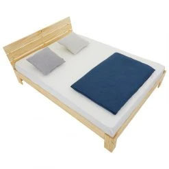 IDIMEX Lit Double THOMAS, En Pin Massif, 140 X 190 Cm, Vernis Naturel -Talamo Magasin lit double thomas en pin massif 140 x 190 cm vernis naturel 12155854 32289786 1140x1140